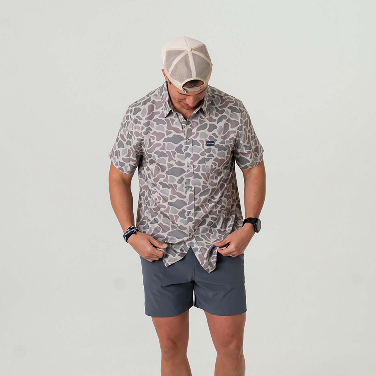 BURLEBO Men's Performance Button-Up Short Sleeve Shirt                                                                           - view number 3