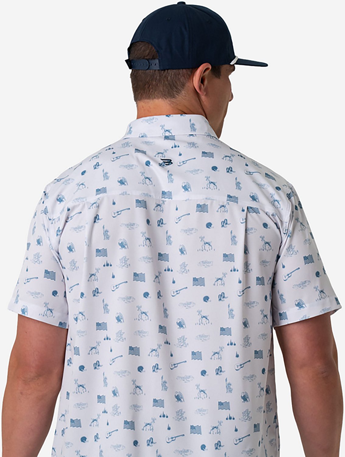 BURLEBO Men's Performance Button-Up Short Sleeve Shirt                                                                           - view number 2