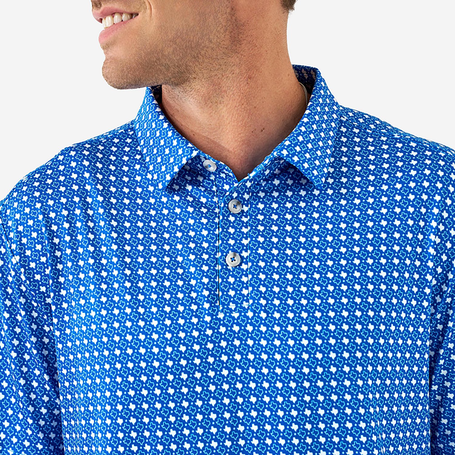 BURLEBO Men's Texas Pride Performance Polo Shirt - view number 3