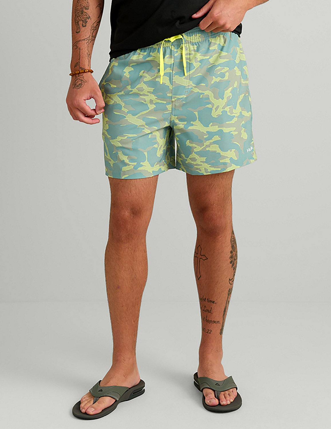 Huk Men's Pursuit Printed Volley Swim Shorts - view number 4