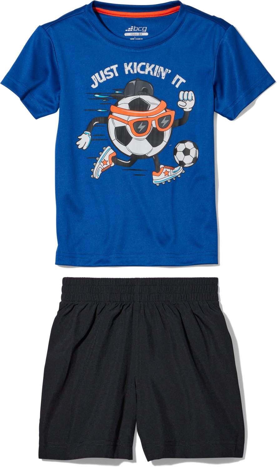 BCG Toddler Boys' Kickin It Short Sleeve T-shirt Set