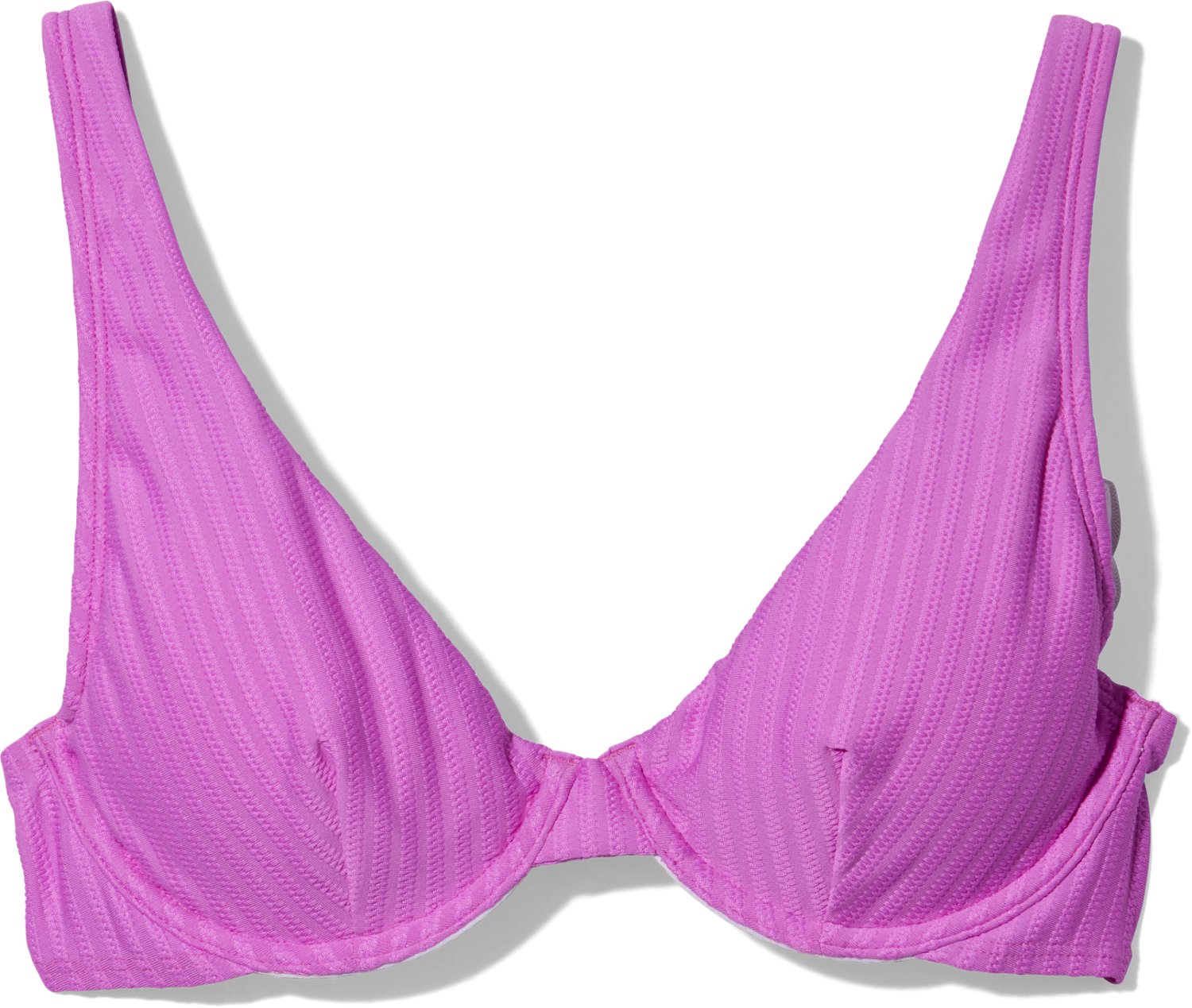 O'Rageous Juniors' Ziggy Rib Plunge Underwire Bikini Top