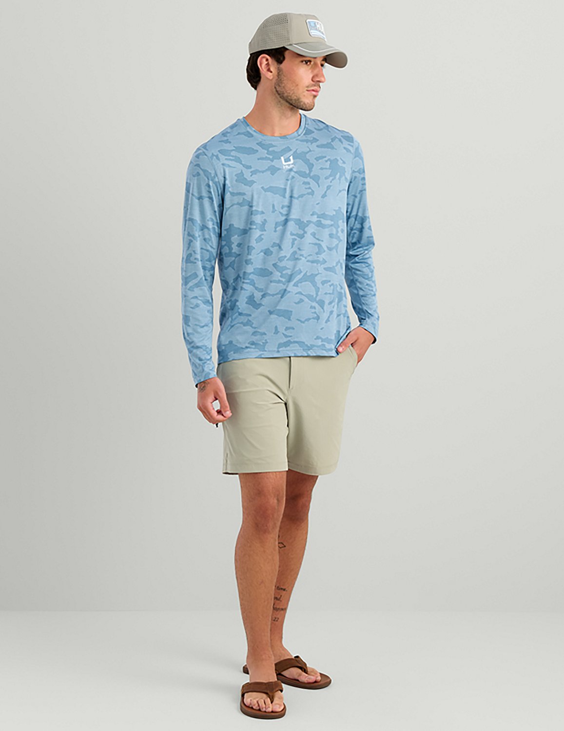 Huk Men's Andros Long Sleeve Crew Shirt
