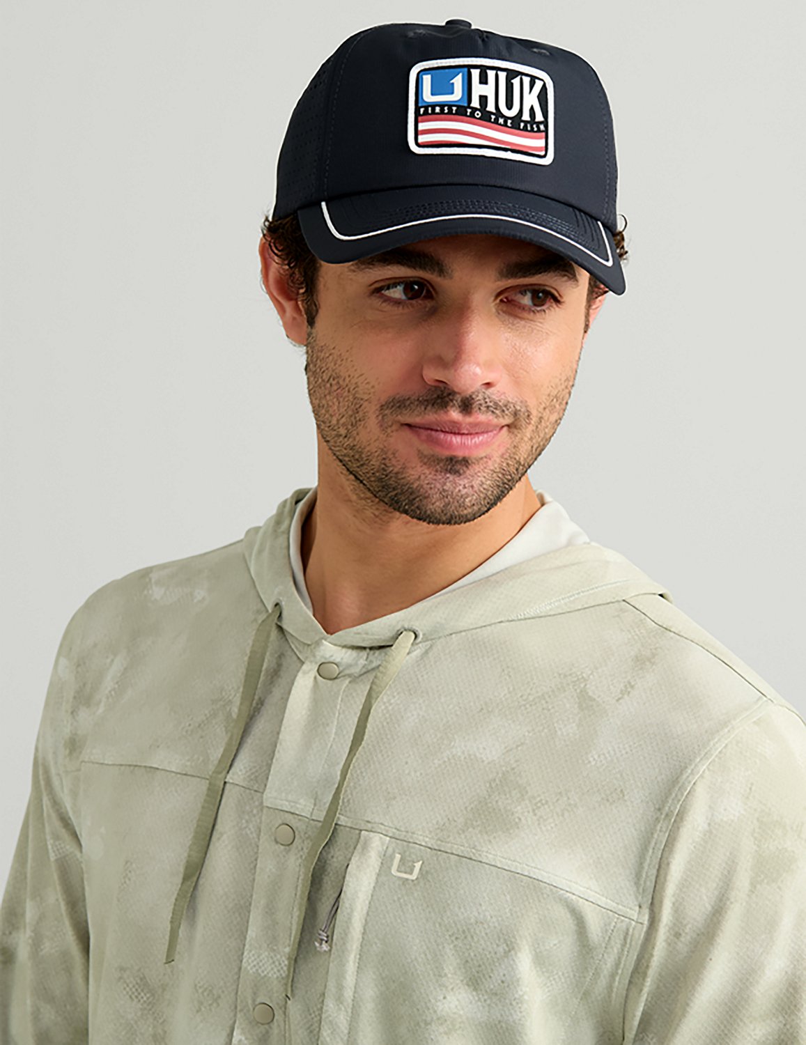Huk Men's Watershed Printed Hooded Long Sleeve Shirt - view number 4
