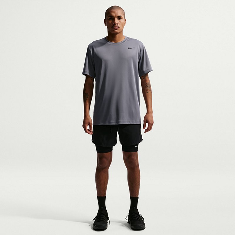 Nike Dri Fit Mens Crew Neck Short Sleeve Quick Dry Active T-Shirt, Xx-large, Gray