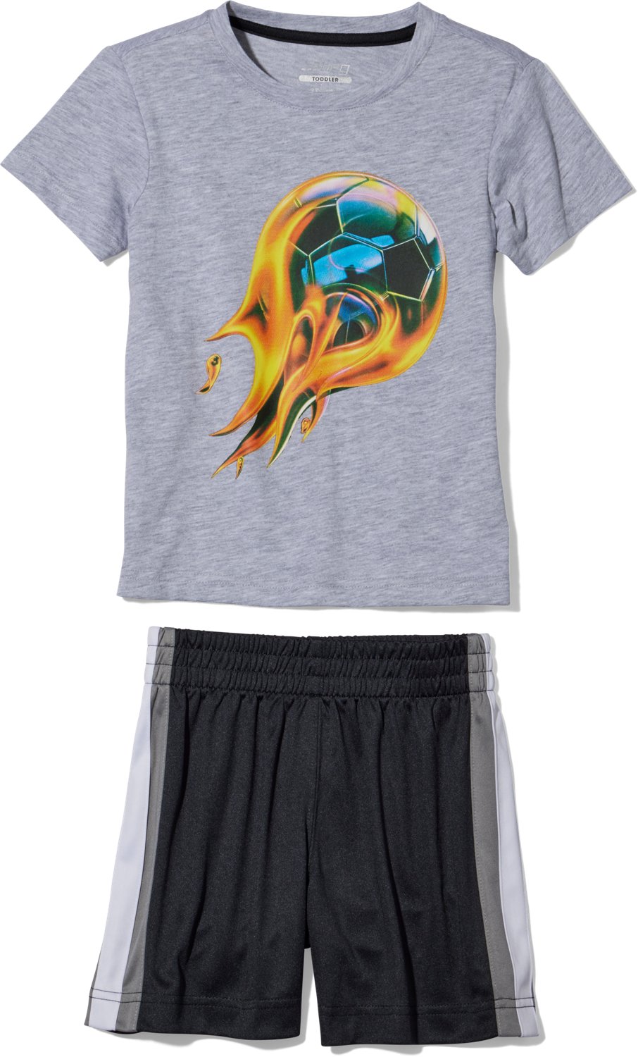 BCG Boys' 4-7 Fire Goals Top and Shorts Set