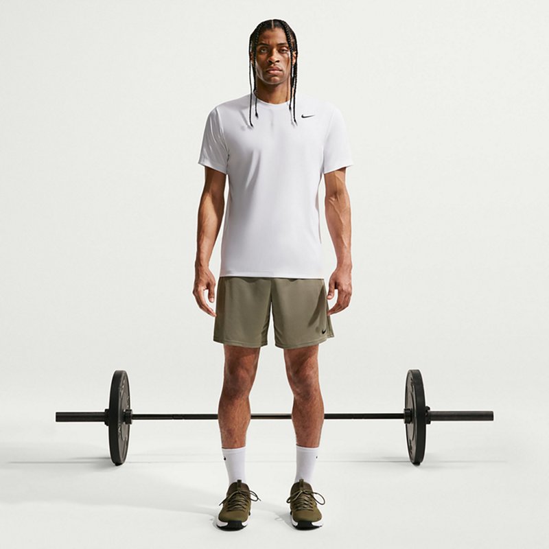 Nike Dri Fit Mens Crew Neck Short Sleeve Quick Dry Active T-Shirt, X-large, White
