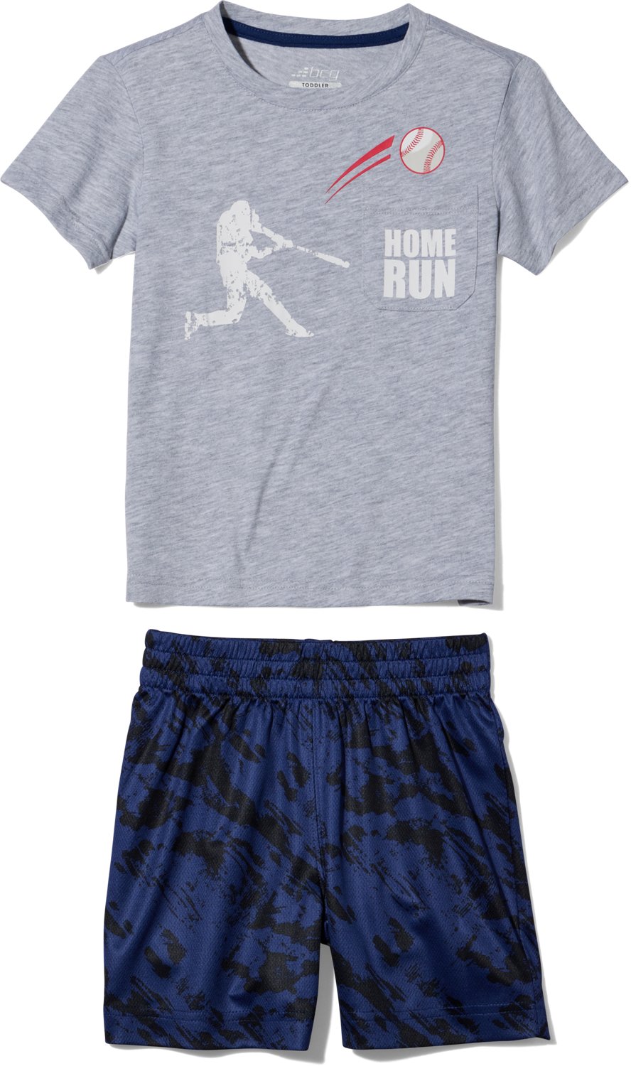 BCG Toddler Boys' Home Run Top and Shorts Set