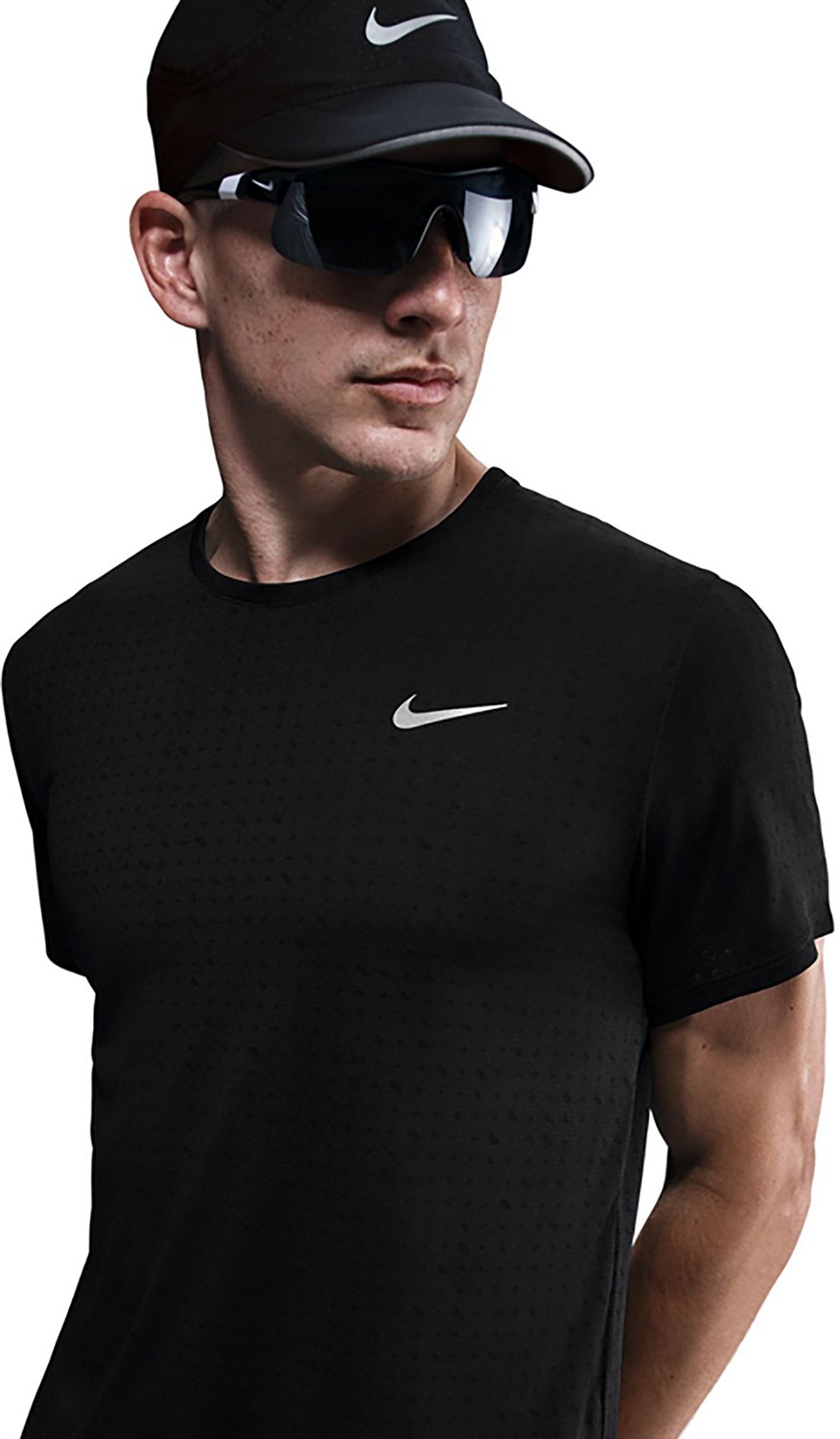 Nike Men's Dri-FIT Breathe Miler Short Sleeve Shirt - view number 3