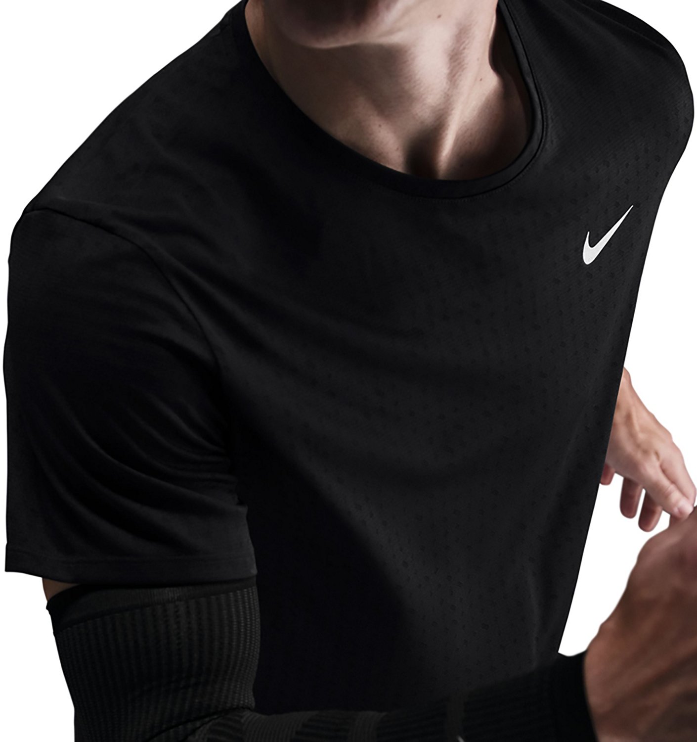 Nike Men's Dri-FIT Breathe Miler Short Sleeve Shirt - view number 5