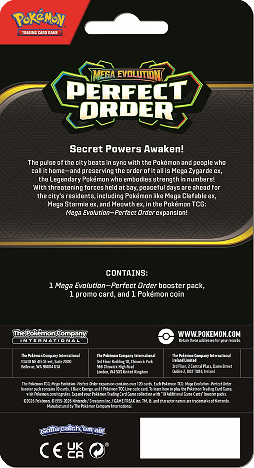 Pokémon Trading Card Game Mega Evolutions 3 Perfect Order Check Lane Blister - view number 2