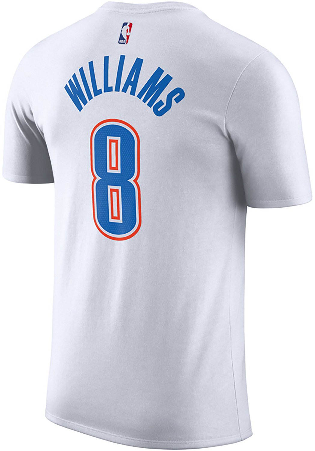 Nike Men's Oklahoma City Thunder Jalen Williams Icon Essential Name & Number Short Sleeve T-shirt