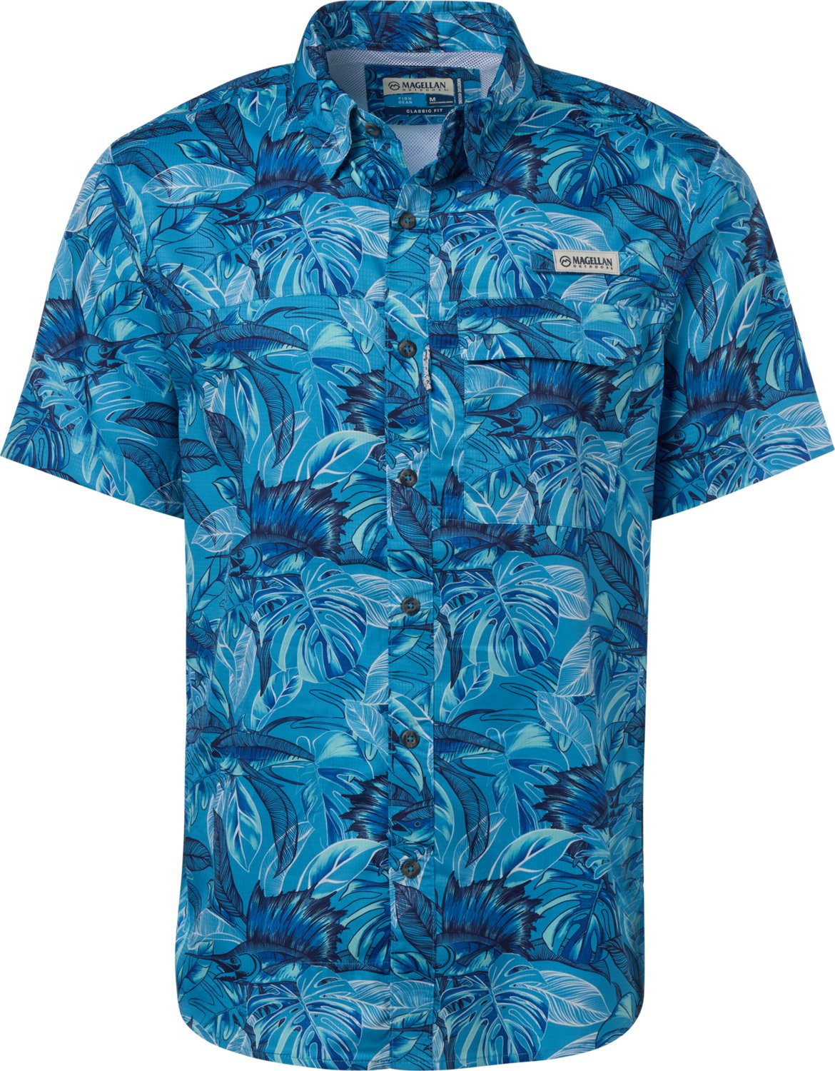 Magellan Outdoors Men's Caddo Lake Print Short Sleeve Fishing Shirt