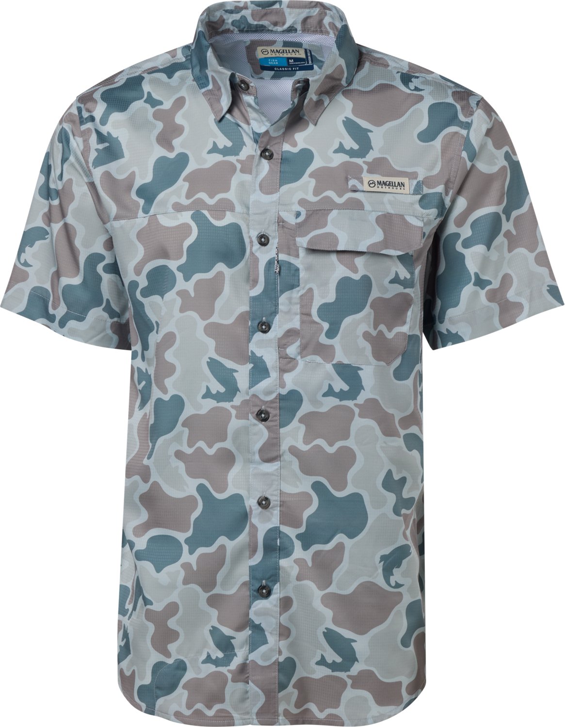 Magellan Outdoors Men's Caddo Lake Print Short Sleeve Fishing Shirt - view number 3