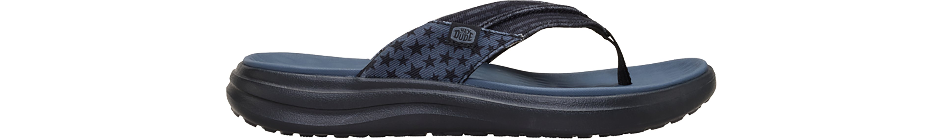 HEYDUDE Men's Finn Flip Americana Navy Flops