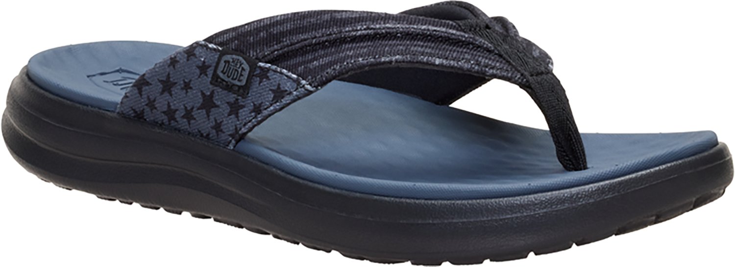 HEYDUDE Men's Finn Flip Americana Navy Flip Flops