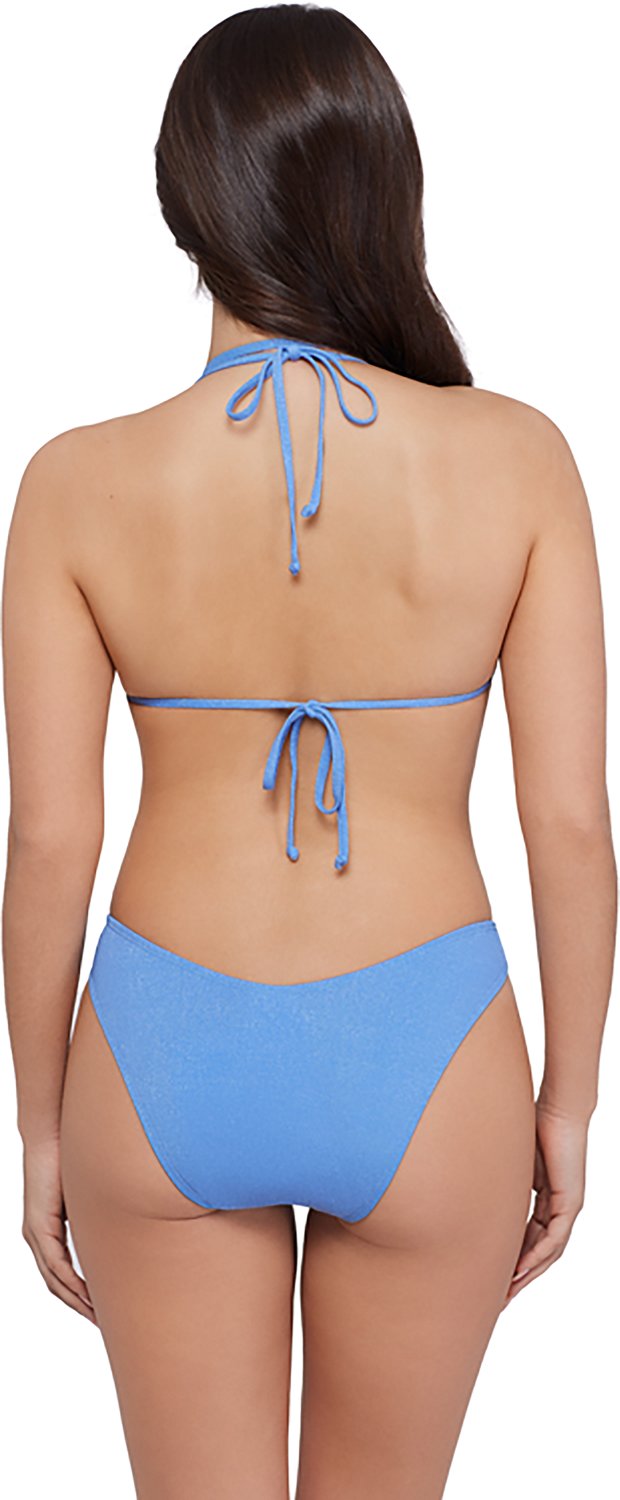 O'Rageous Juniors' Solid Lurex String Triangle Bikini Top - view number 2