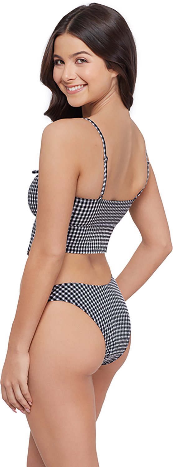 O'Rageous Juniors' Checkmate Tie Front Tankini Swim Top - view number 3