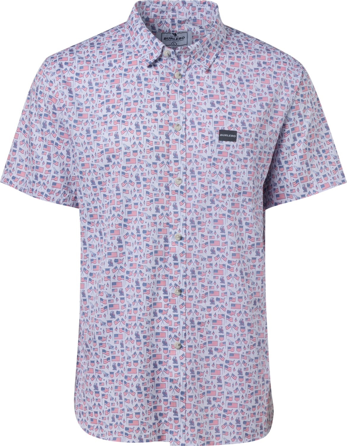 BURLEBO Men's Performance Button-Up Short Sleeve Shirt                                                                           - view number 5