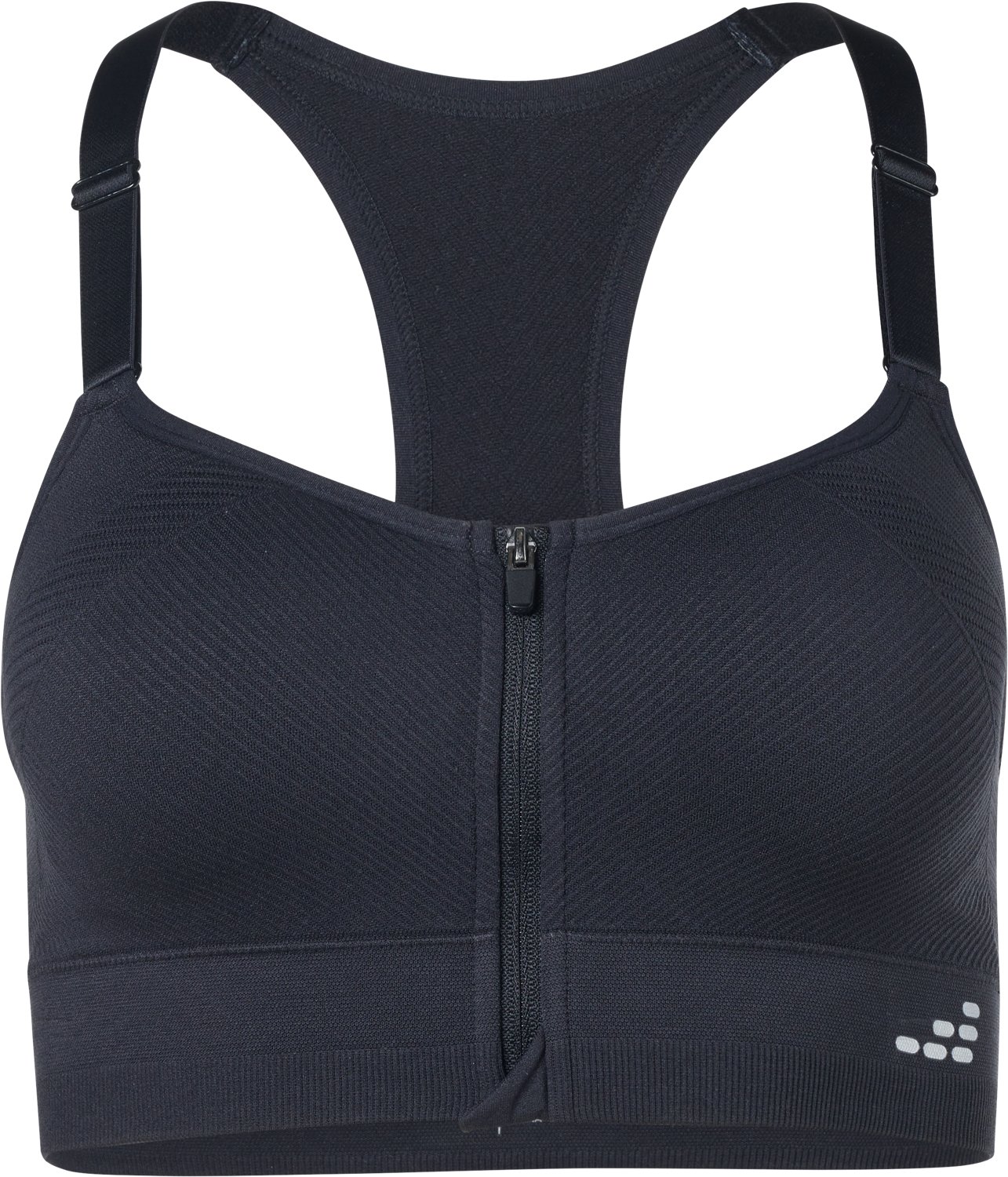 BCG Women's Mid Seamless Molded Zip Front Bra