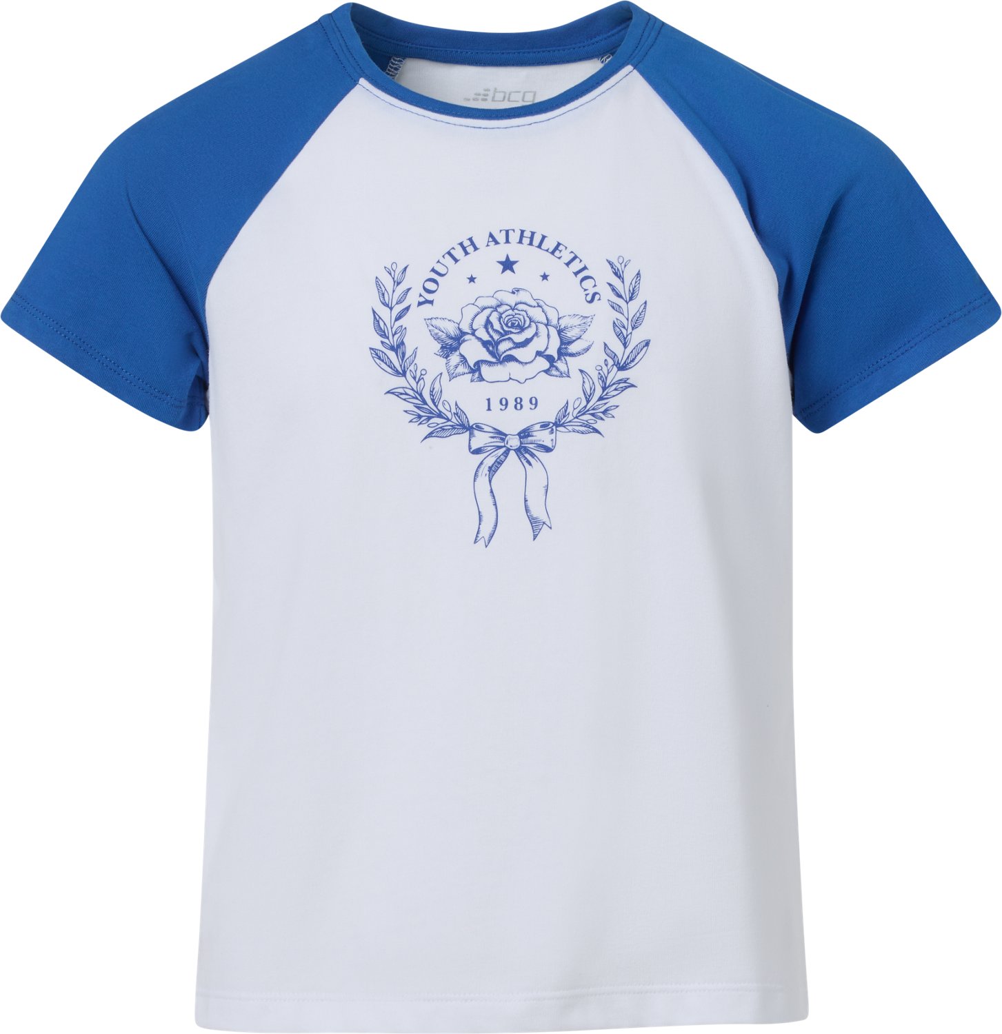 BCG Girls' Lifestyle Cotton Raglan Varsity T-Shirt