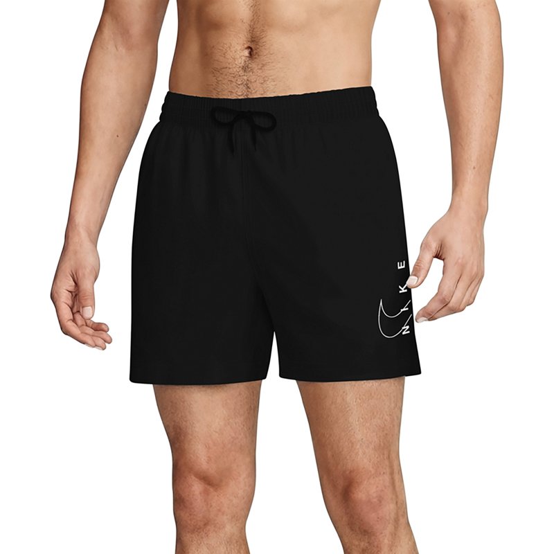 Nike Men's Breaker 5" Brief Lined Volley Swim Trunks, Medium, Black