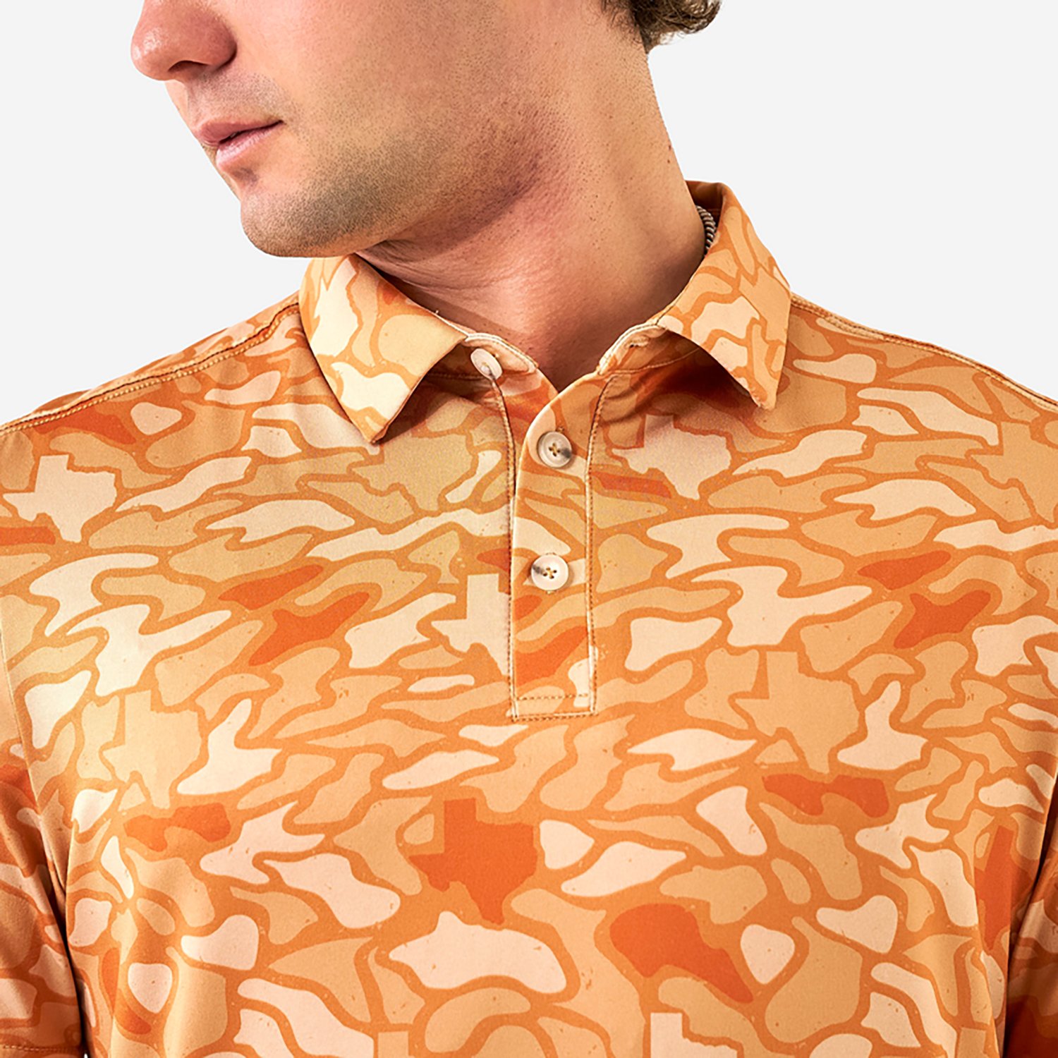 BURLEBO Men's Texas Pride Performance Polo Shirt - view number 4