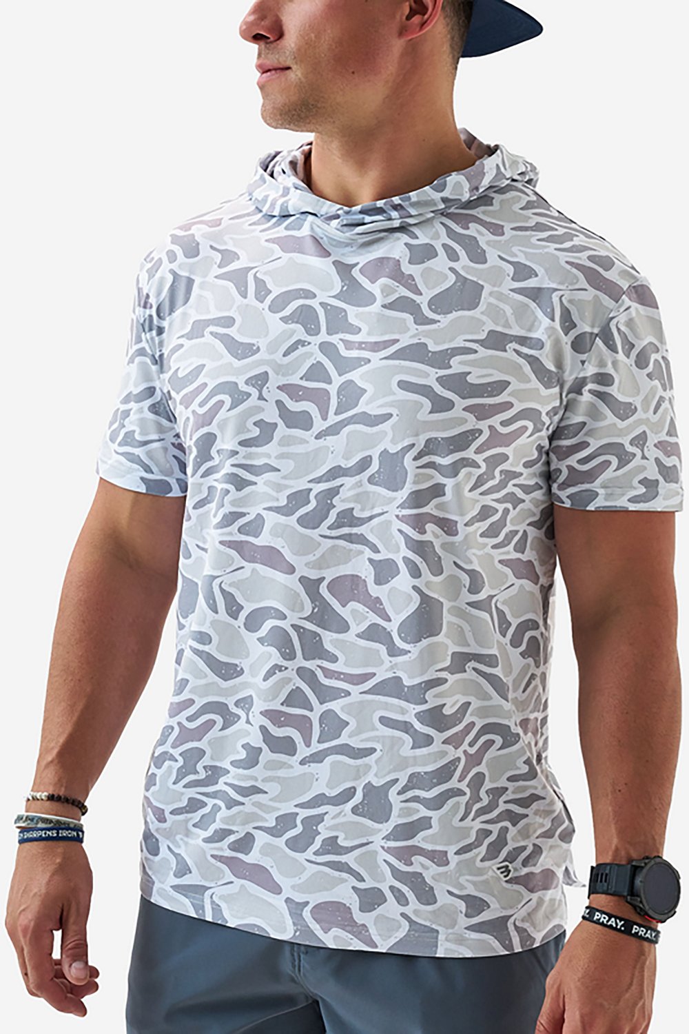 BURLEBO Men's Short Sleeve Performance Hoodie - view number 3