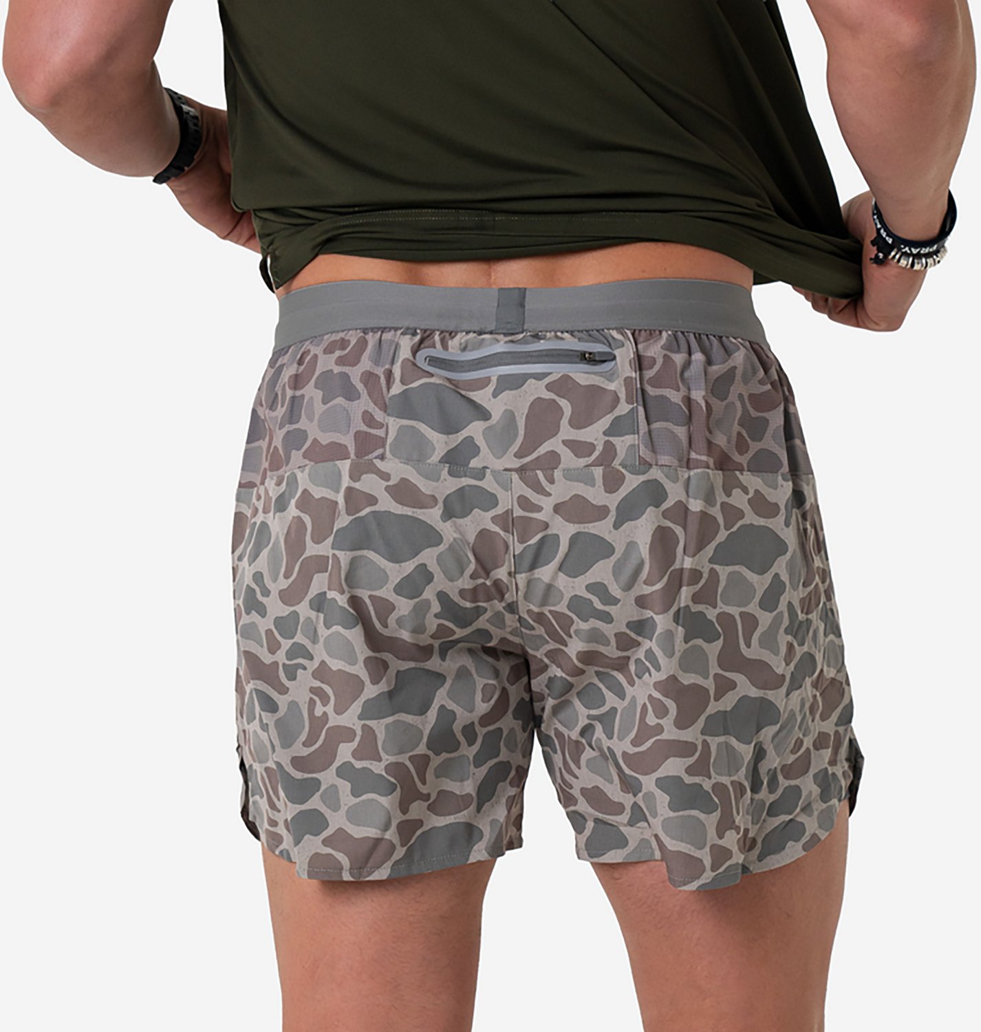 BURLEBO Men's Classic Deer Camo Training Shorts 5.5 in - view number 2