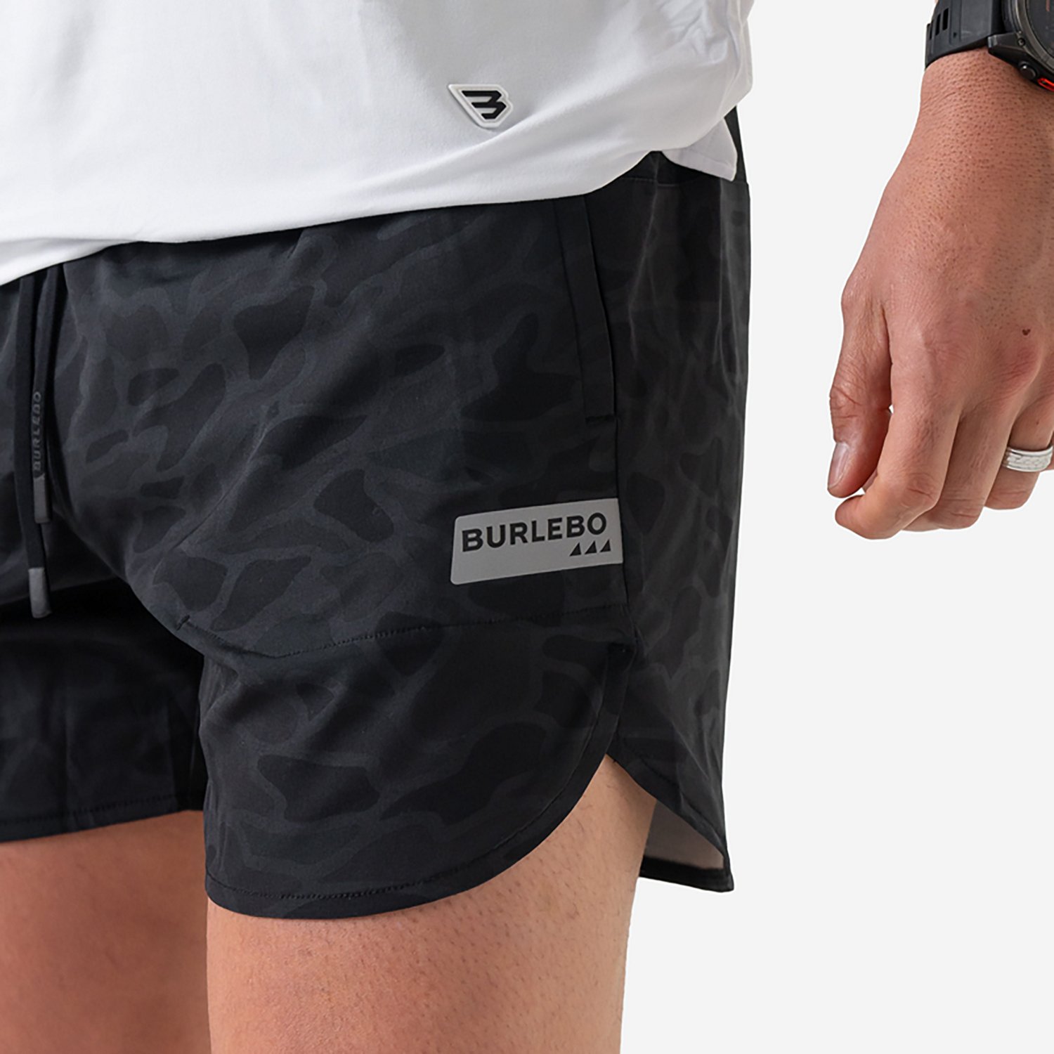 BURLEBO Men's Classic Deer Camo Training Shorts 5.5 in - view number 4