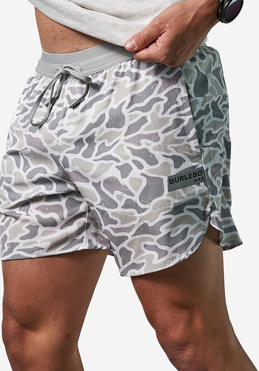 BURLEBO Men's Classic Deer Camo Training Shorts 5.5 in - view number 3