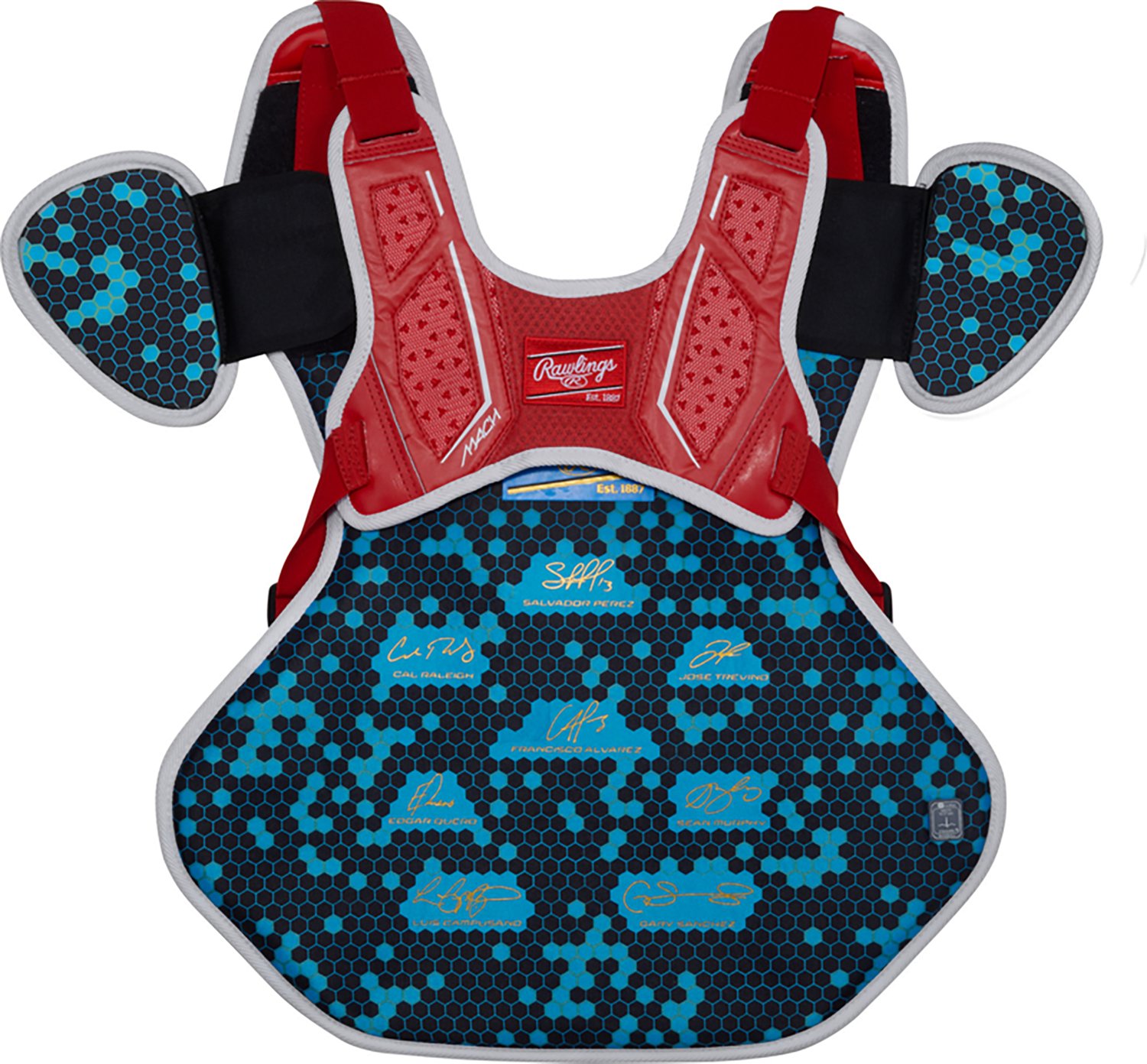 Rawlings Adults' Mach Pro Series Adjustable Fit Chest Protector - view number 2