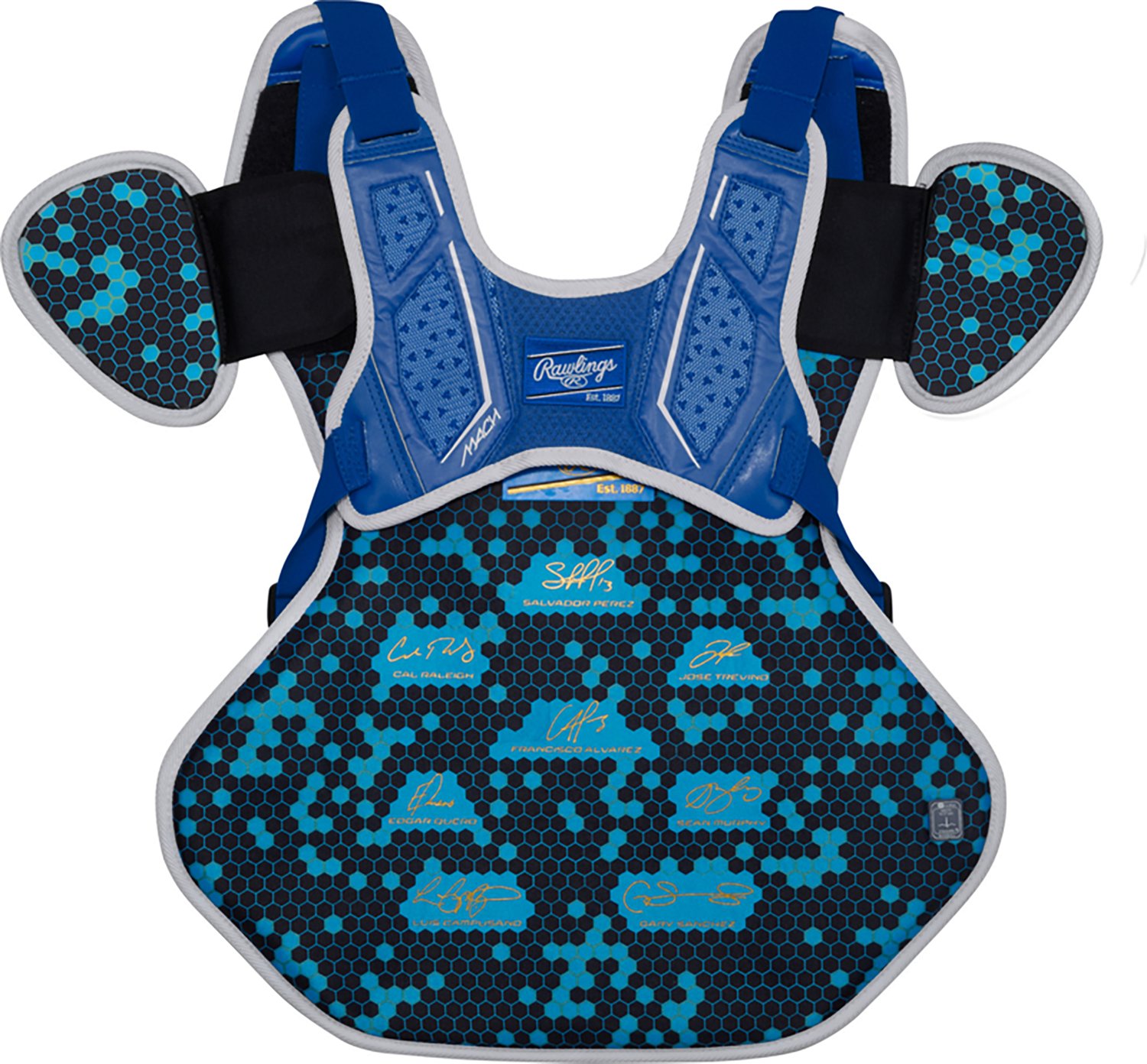 Rawlings Adults' Mach Pro Series Adjustable Fit Chest Protector - view number 2