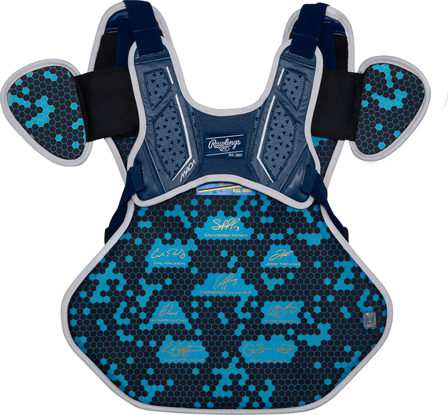 Rawlings Adults' Mach Pro Series Adjustable Fit Chest Protector - view number 2