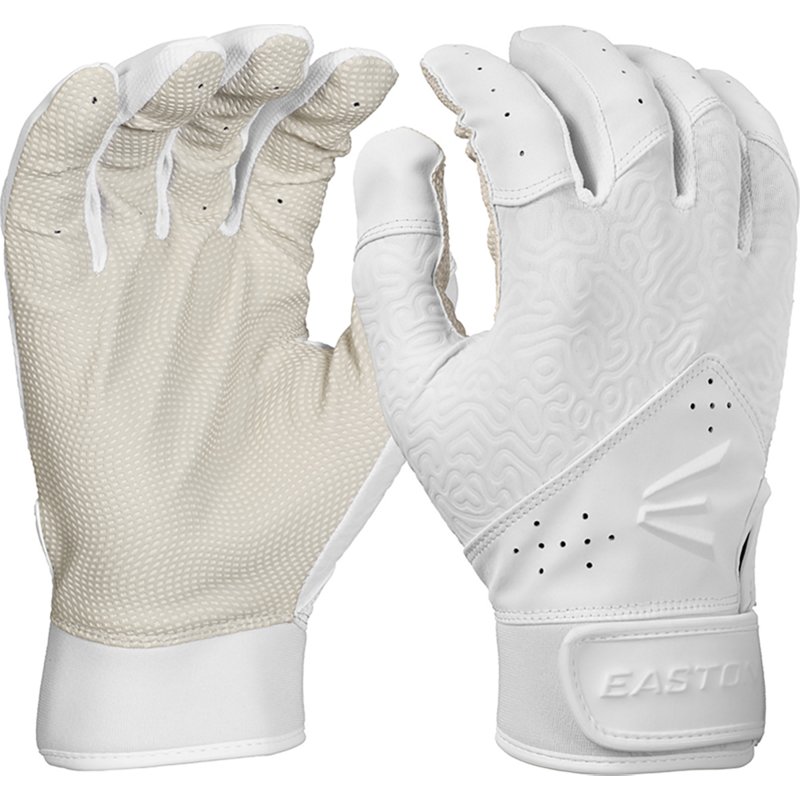 Easton Girls' Fundamental Softball Batting Gloves, Medium, White