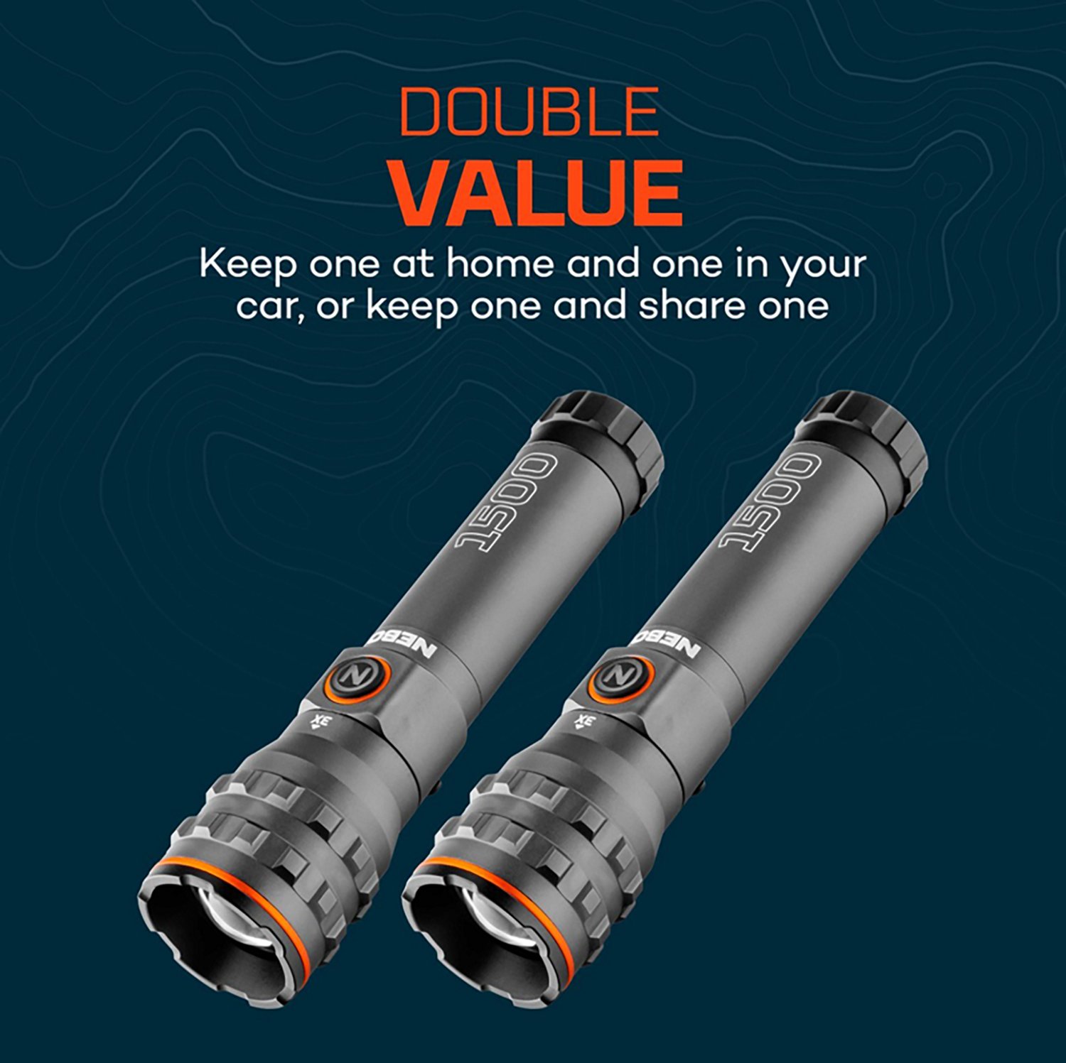 NEBO 1500 Lumen Rechargeable LED Flashlight 2-pack - view number 5