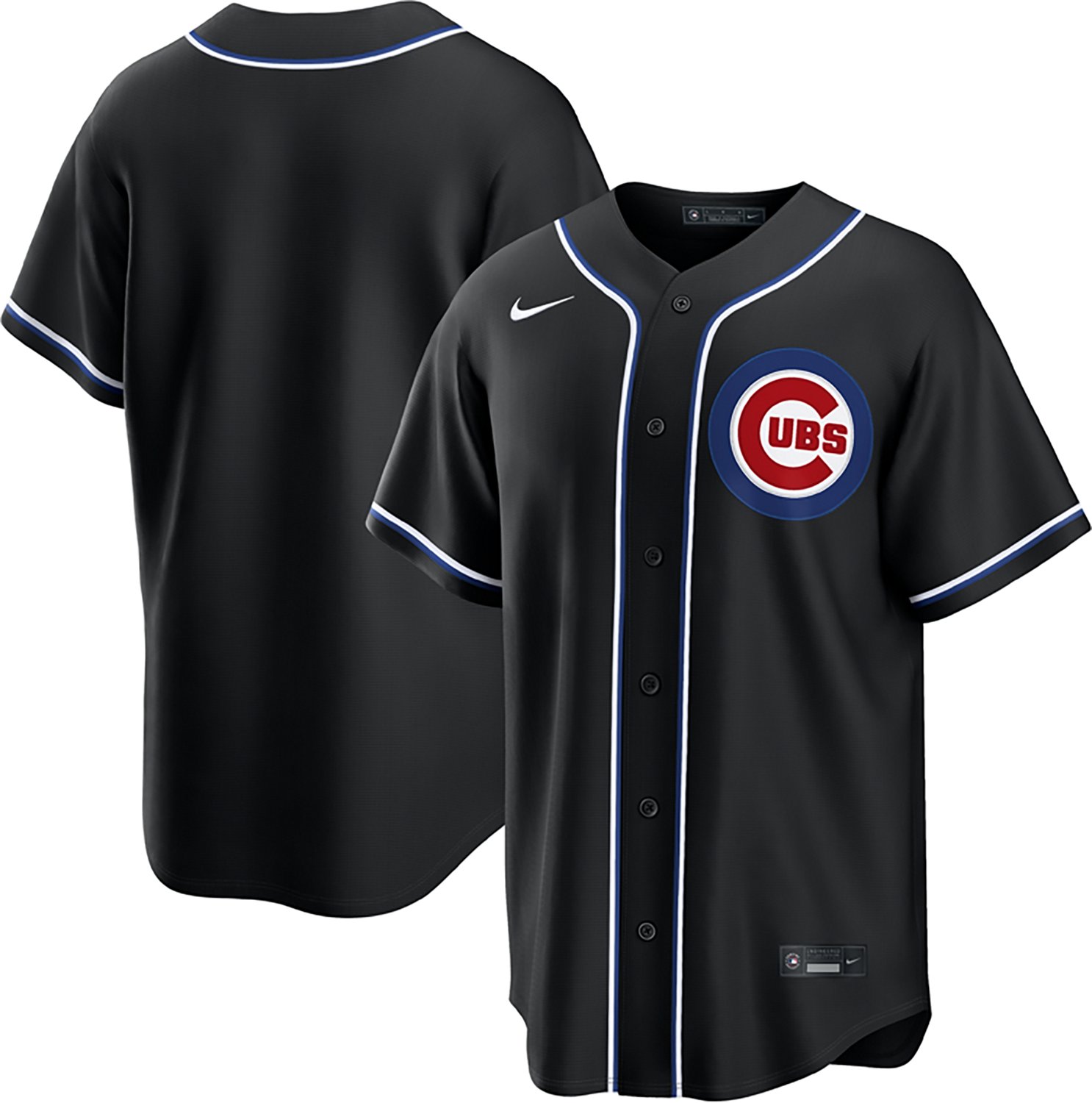 Nike Men's Chicago Cubs Carbon Replica Jersey - view number 3
