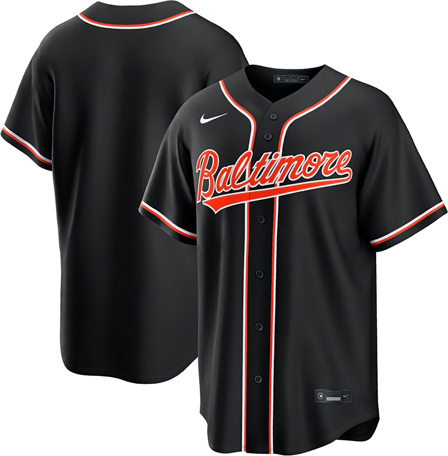 Nike Men's Baltimore Orioles Carbon Replica Jersey - view number 3