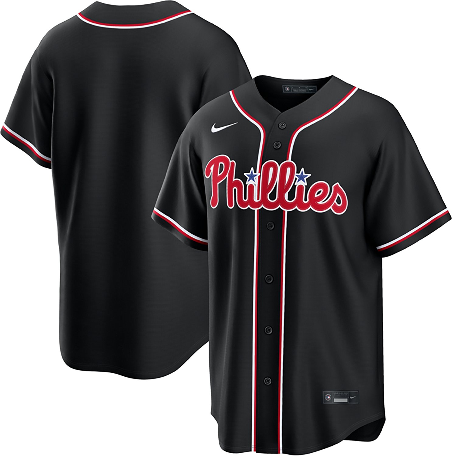 Nike Men's Philadelphia Phillies Carbon Replica Jersey - view number 3