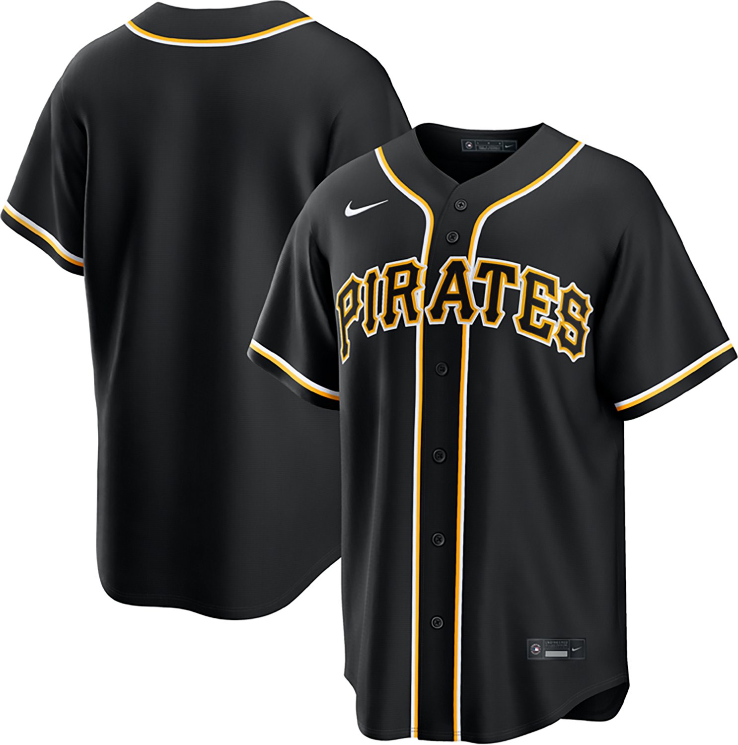 Nike Men's Pittsburgh Pirates Carbon Replica Jersey - view number 3
