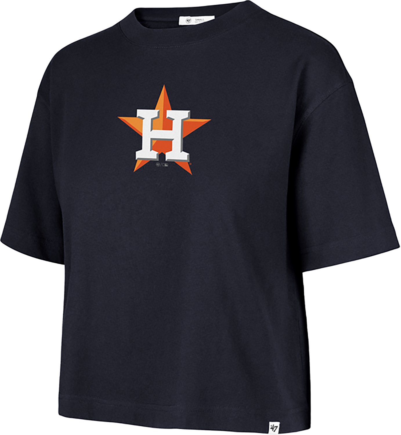'47 Houston Astros Women's Back Out Foundation Crop Graphic T-shirt