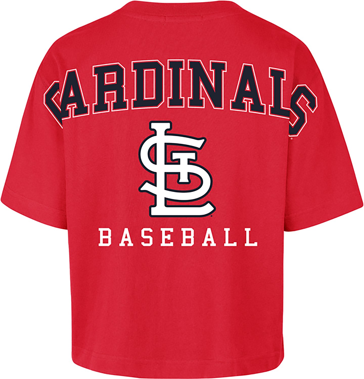 '47 St. Louis Cardinals Women's Back Out Foundation Crop Graphic T-shirt