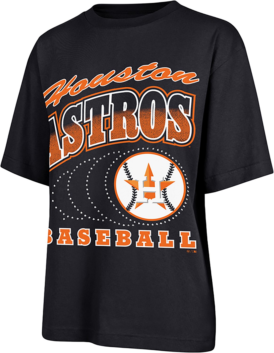 '47 Houston Astros Women's Shimmer Shot Foundation Graphic T-shirt