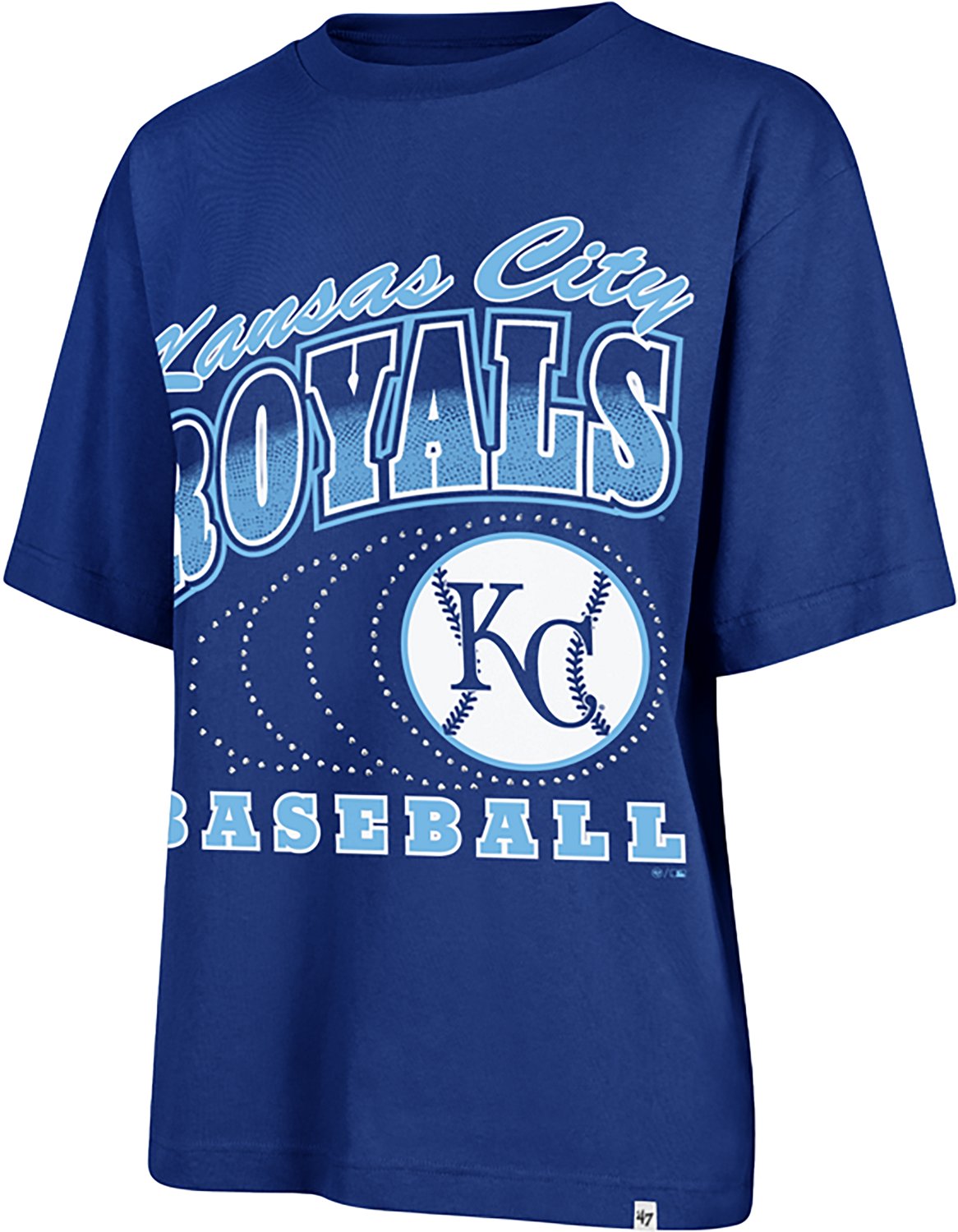 '47 Kansas City Royals Women's Shimmer Shot Foundation Graphic T-shirt