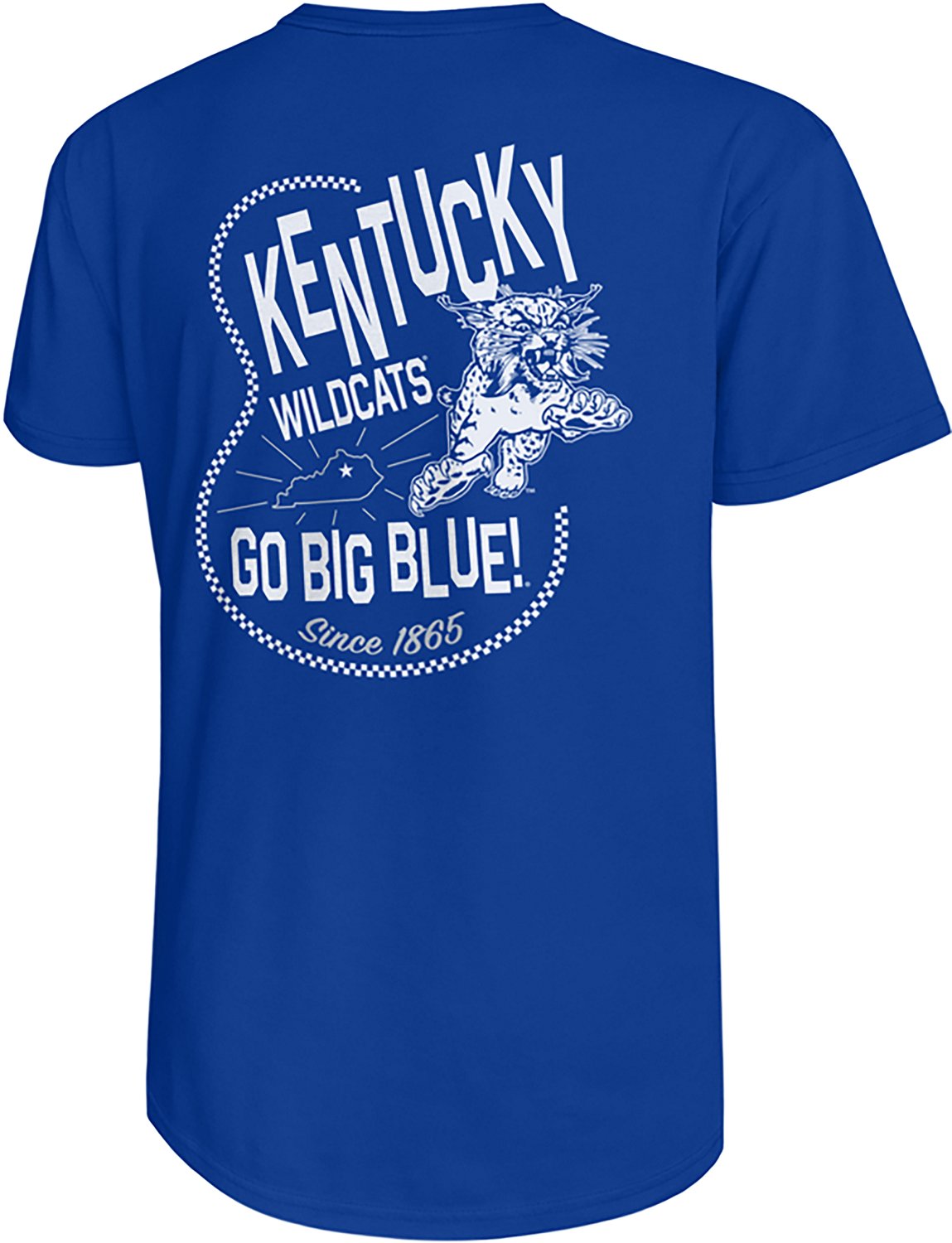 Retro Brand Men's University of Kentucky Checkered Mascot Loop DS T-shirt - view number 3