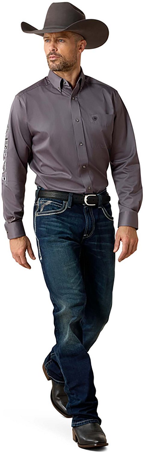 Ariat Men's Team Logo Twill Classic Fit Long Sleeve Shirt                                                                        - view number 5