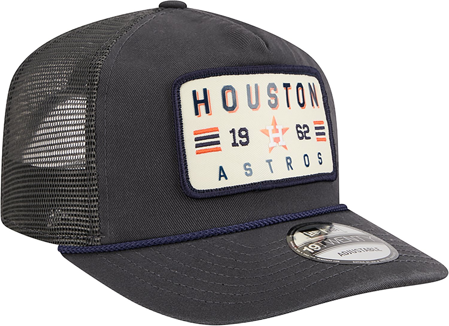 New Era Men's Houston Astros Washed 19TWENTY Rope Golfer Cap - view number 3