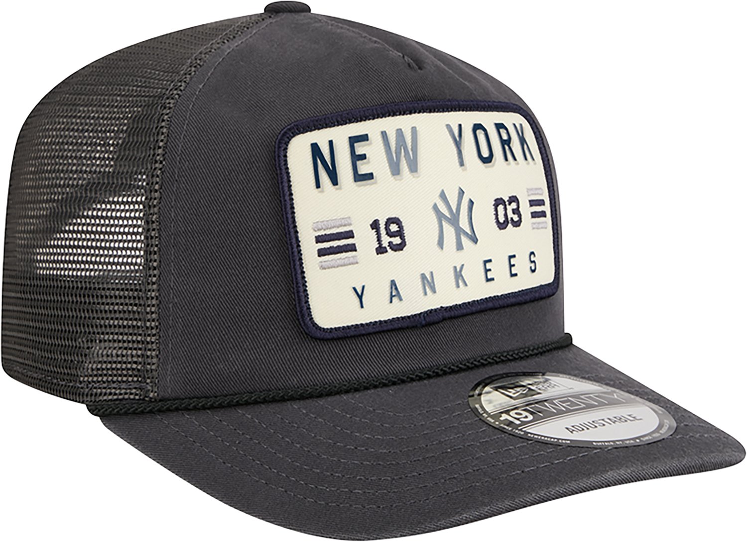 New Era Men's New York Yankees Washed 19TWENTY Rope Golfer Cap - view number 3