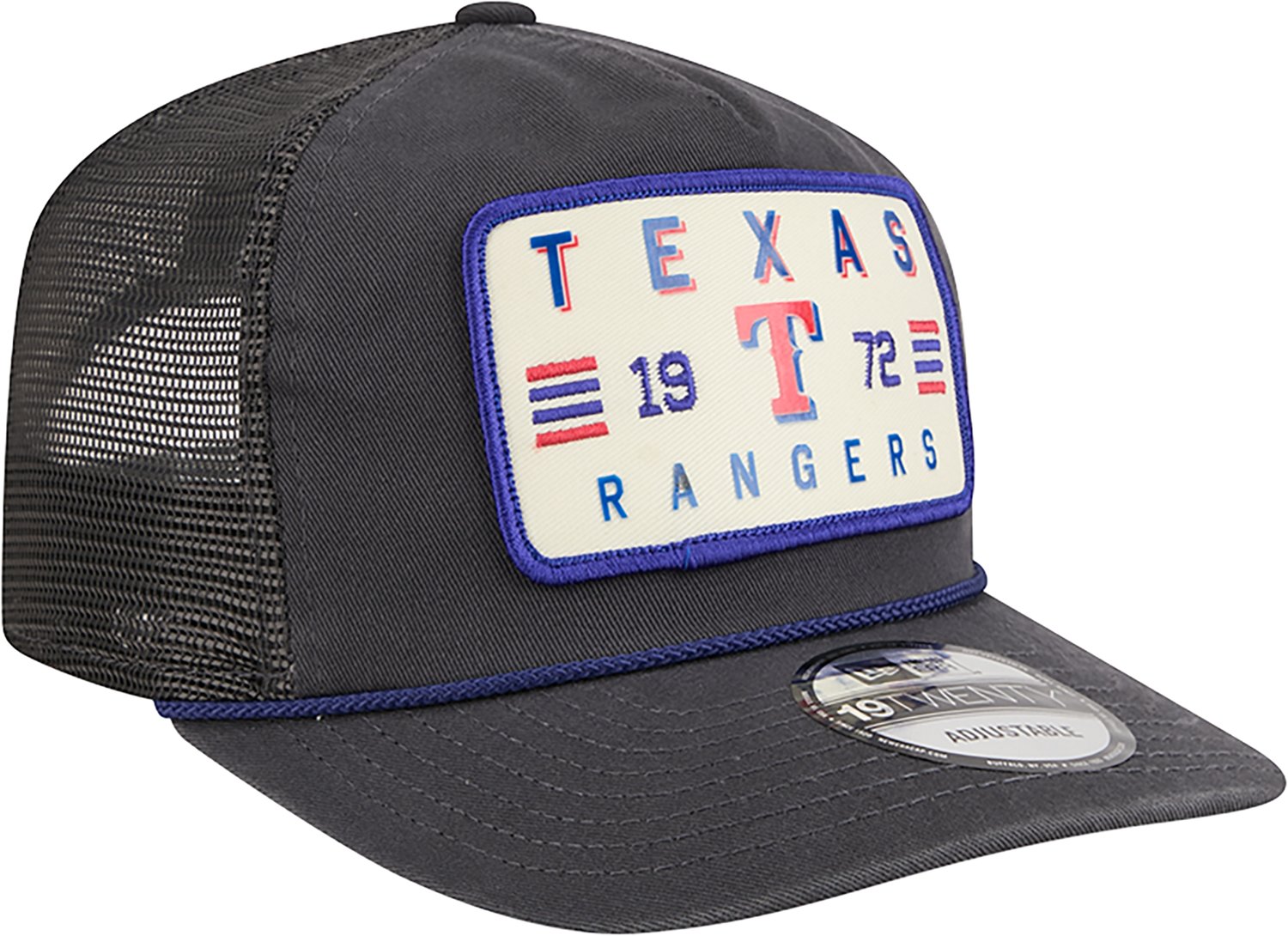 New Era Men's Texas Rangers Washed 19TWENTY Rope Golfer Cap - view number 3