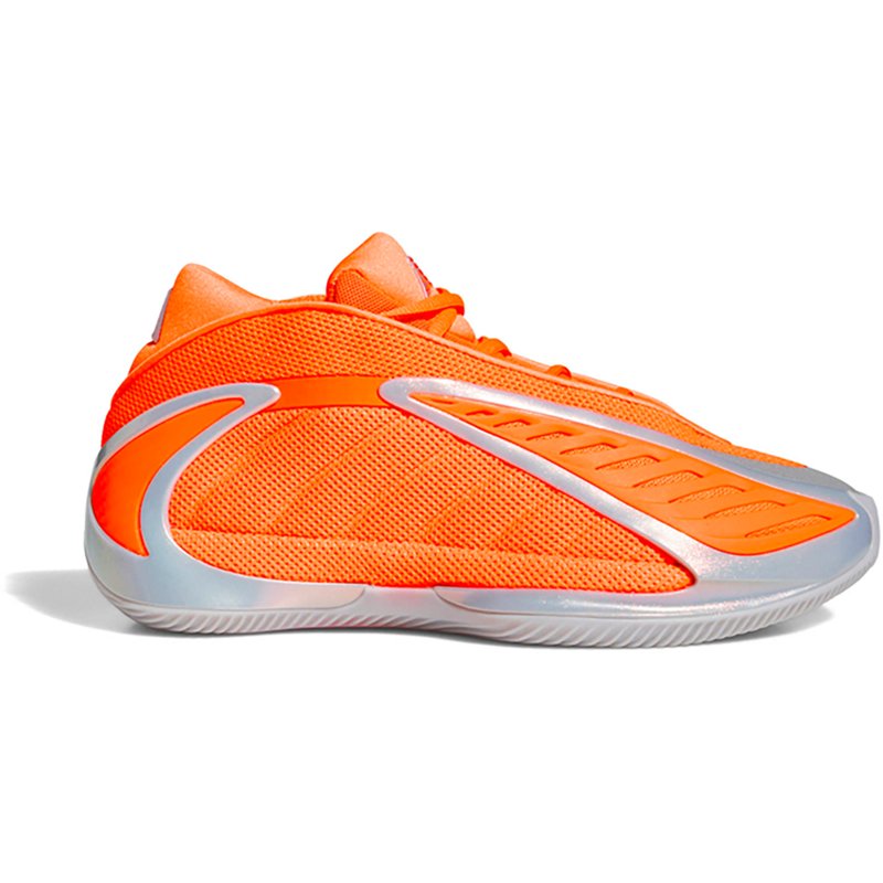 Boys adidas Anthony Edwards 2 - Boys' Grade School Basketball Shoes Silver/Orange/Grey Size 06.0